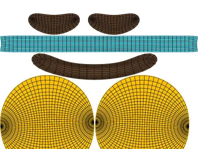 10 Emoticon Yellow Ball Pack Part 3 3D model