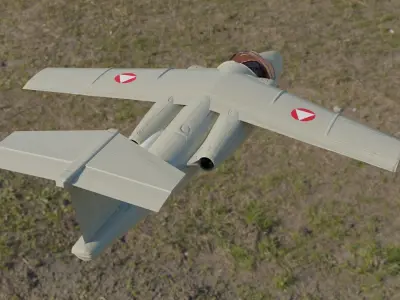 SAAB 105 AE airplane model Free 3D model