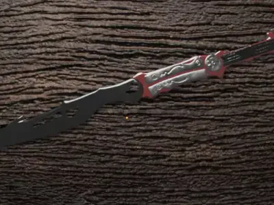 final sword in blender Low-poly 3D model