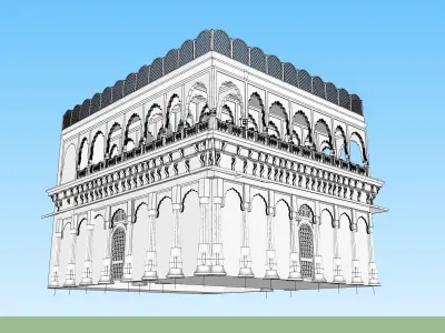 indian jodhpuri stone ghanta ghar sumer gate 3d modal 3D model