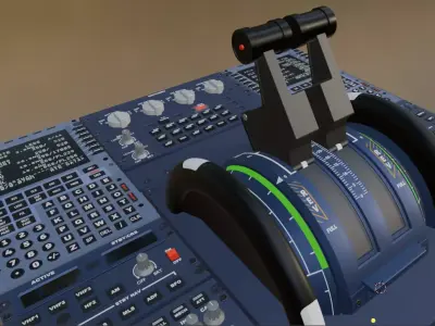 Airbus A320 Cockpit Control Units 3D Model 3D model