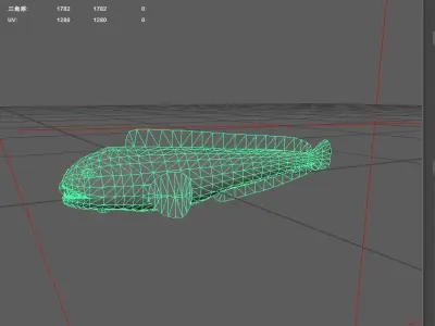 Wolffish Low-poly 3D model