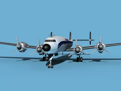 Lockheed L1649 Star Liner Air France 3D model