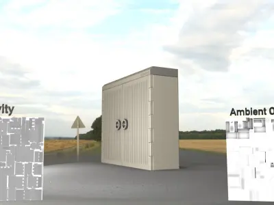 Electrical Distribution Cabinet 151 Low-poly 3D model