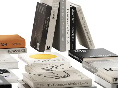 211 decorative books set 20 gold collection PART 1 3D model