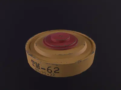 TM-62 Land Mine 3D Model Low-poly 3D model