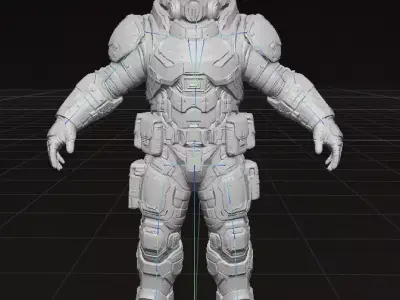 Heavy guy 3D model