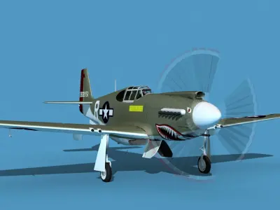 North American A-36A Apache V02 USAAF 3D model