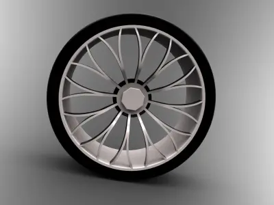 Wheel with Tire 3D model