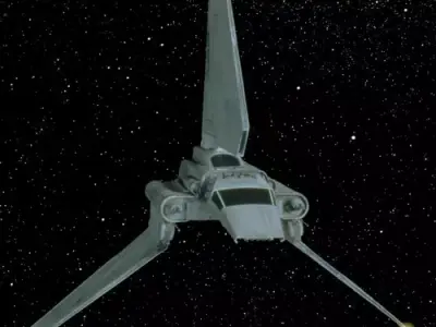 imperial space shuttle star wars Lambda-class T-4a shuttle 3D model