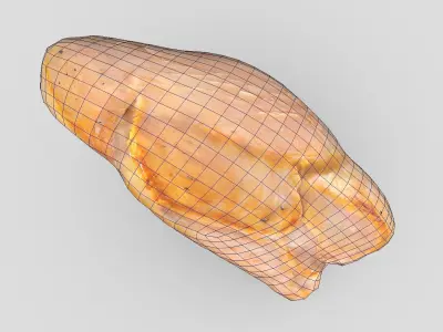 CC0 - Cooked Chicken Breast Free low-poly 3D model