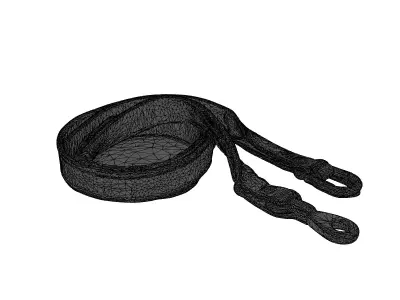 Worn Leather Rifle Sling 3D model