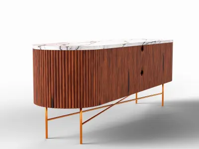 Monaco Extra Large Media Stand Free 3D model