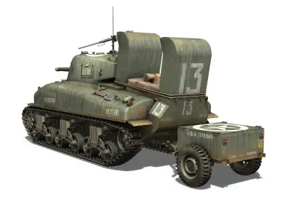 M4A1 Sherman - Alligator 3D model