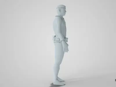 Lowpoly Male Base Mesh Low-poly 3D model