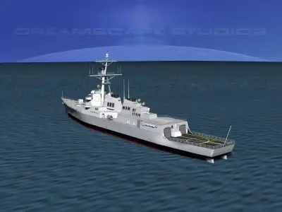Burke Class Destroyer DDG 96 USS Bainbridge 3D model