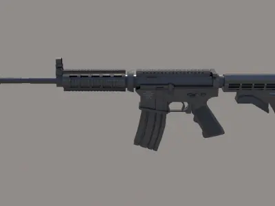 M4A1 Custom Low-poly 3D model