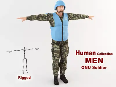 ONU Soldier  Low-poly 3D model