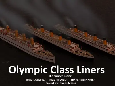  Olympic Class Liners 3D Model Collection