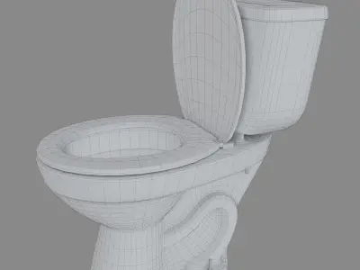 Toilet Free low-poly 3D model buy