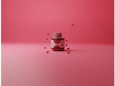 Strawberry Capsule Bottle - 3D Model Free 3D model