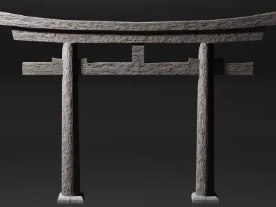 Torii Gateway Low-poly 3D model