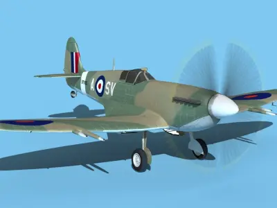 Supermarine Spitfire MkXII V04 3D model