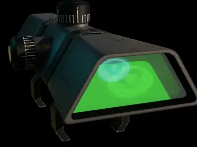 scifi scope Low-poly 3D model