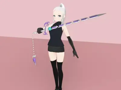 Swordsoul of Mo Ye Sword Low-poly 3D model