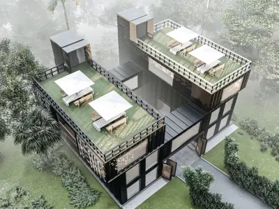 Container Box House Free 3D model