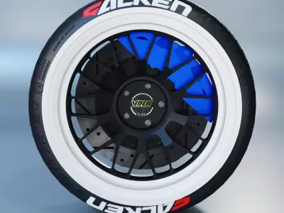 Volk Racing 21A Wheel Low-poly 3D model
