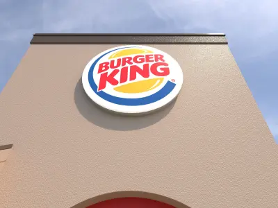 Retail-040 Burger King-003 With Site 3D model