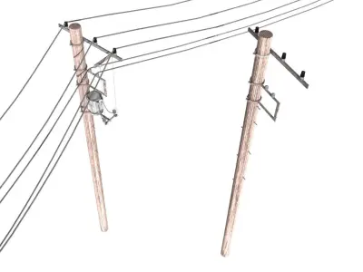 Utility pole Free 3D model