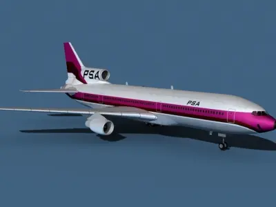 Lockheed L-1011-50 PSA 3D model