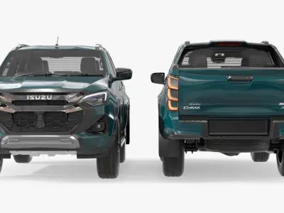 Isuzu D-MAX 2025 Obsidian Grey Mica 3D model