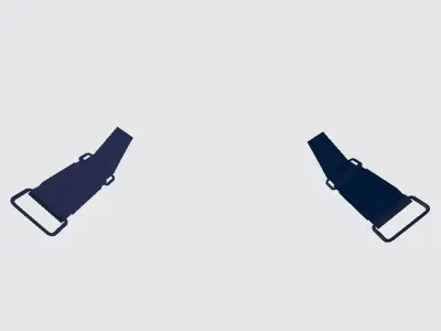 Suspenders pair of scissors Low-poly 3D model