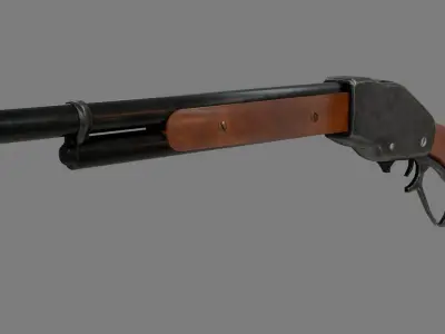 Winchester 1887 - Rigged - Game Ready - PBR Low-poly 3D model