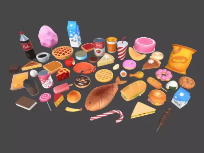 Low Poly Food Pack 3 Low-poly 3D model