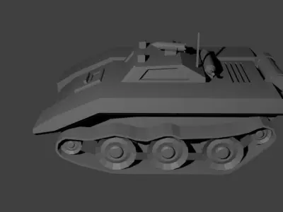  mobile rocket launcher Low-poly 3D model