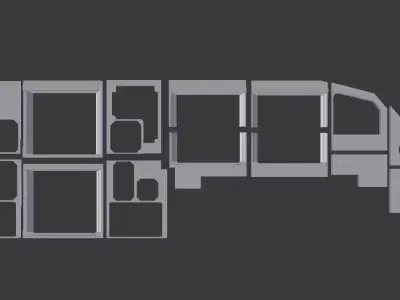 Airbus A320 MIP Panels Ready to 3d Print 3D print model