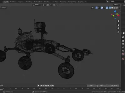 Mars Rover Free low-poly 3D model