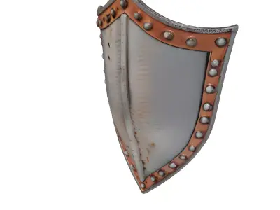 Detailed Medieval Battle Shield 3D model