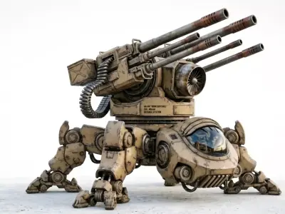X-7R Heavy Spider Tank 3D model