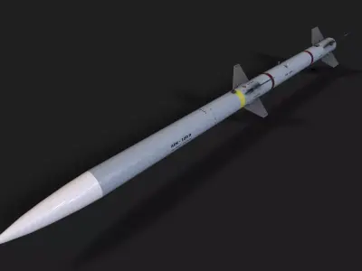 aim120 air to air missile Low-poly 3D model