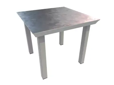Outdoor Table Low-poly 3D model 10