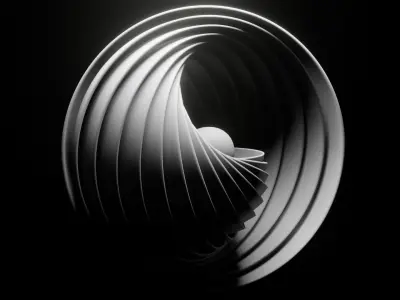 Abstract Futuristic Sci-Fi Sphere 3D model