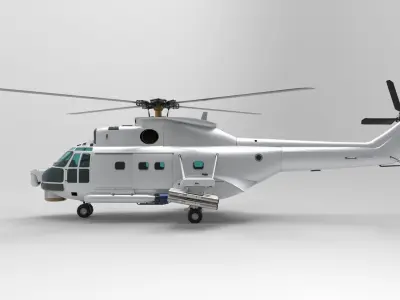 IAR 330 helicopter 3D model