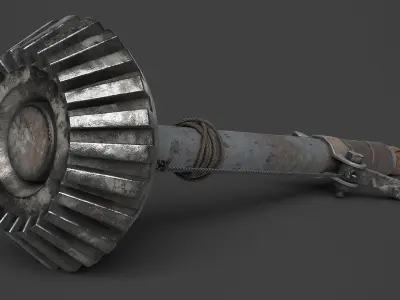 Modifiable Strike Weapon 07 Low-poly 3D model