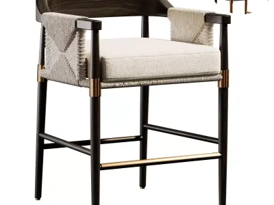 Arteriors Estes Outdoor Counter Stool 3D model