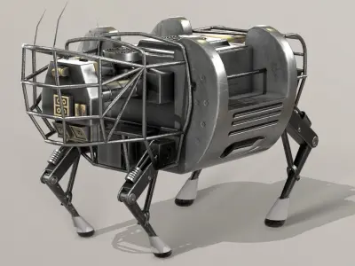 LS3 Robot Boston Dynamics Low-poly 3D model
